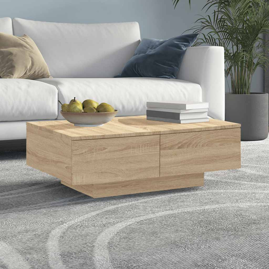 vidaXL Couchtisch Sonoma-Eiche 90x60x31 cm Holzwerkstoff