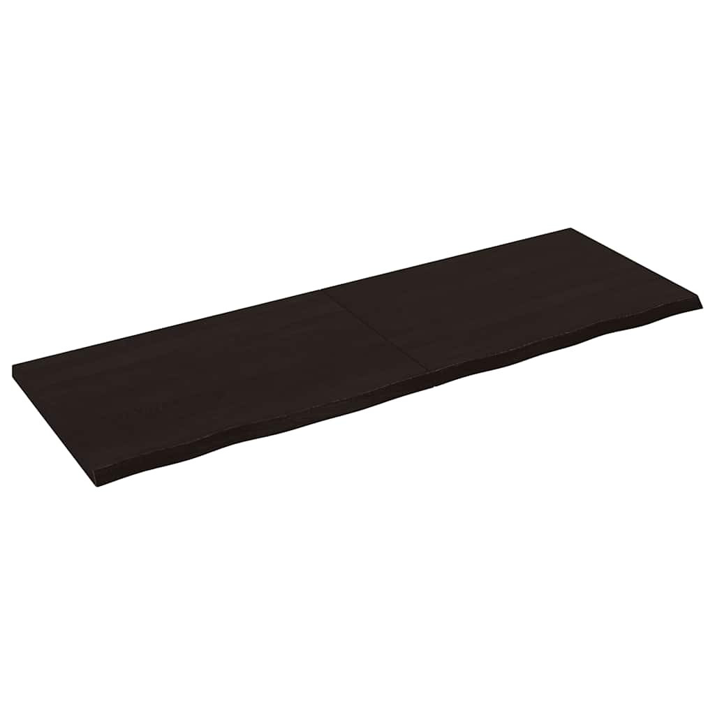 vidaXL Wandregal Dunkelbraun 180x60x(2-4)cm Massivholz Eiche Behandelt