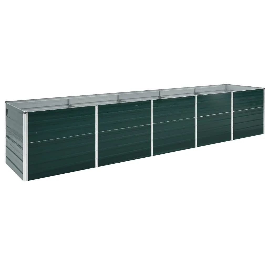 vidaXL Garten-Hochbeet Verzinkter Stahl 400x80x45 cm Grün