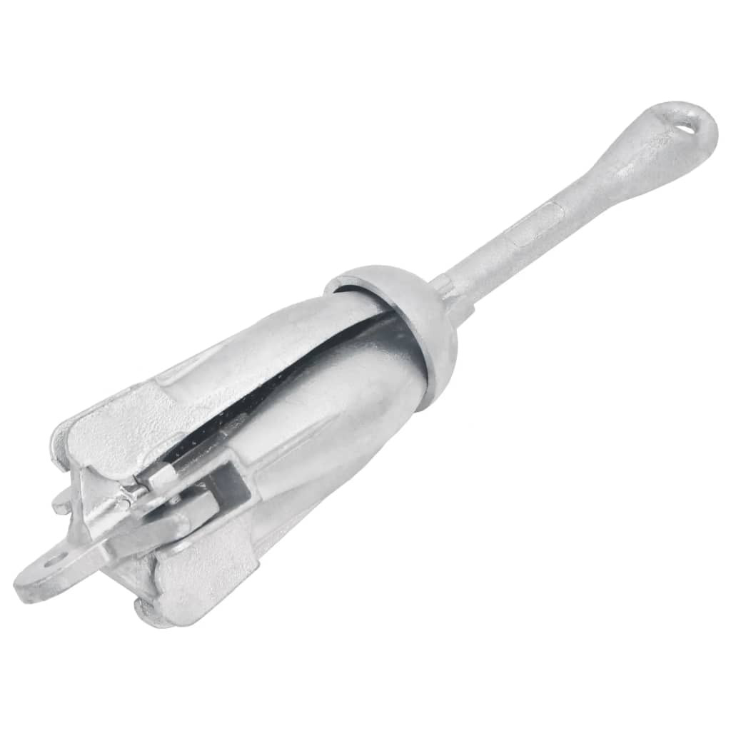 vidaXL Klappanker Silber 8 kg Feuerverzinktes Gusseisen