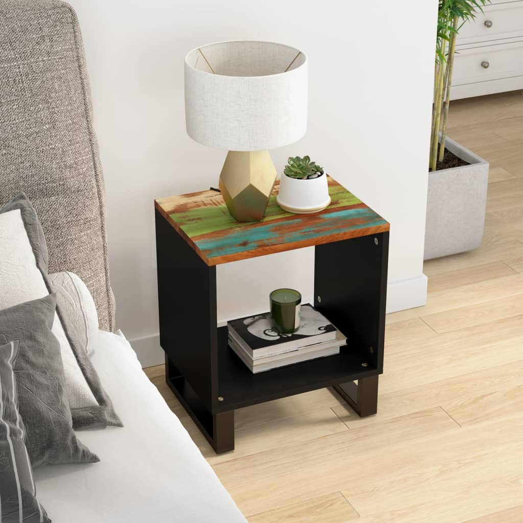 vidaXL Couchtisch 40x31x46 cm Altholz Massiv & Holzwerkstoff