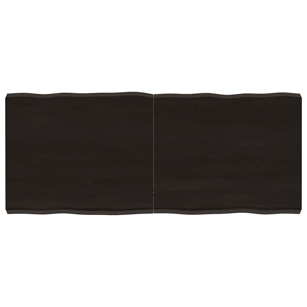 vidaXL Tischplatte 120x50x(2-6) cm Massivholz Behandelt Baumkante