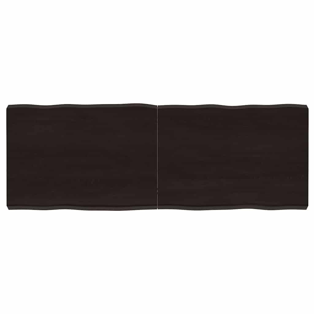 vidaXL Tischplatte 140x50x(2-6) cm Massivholz Behandelt Baumkante