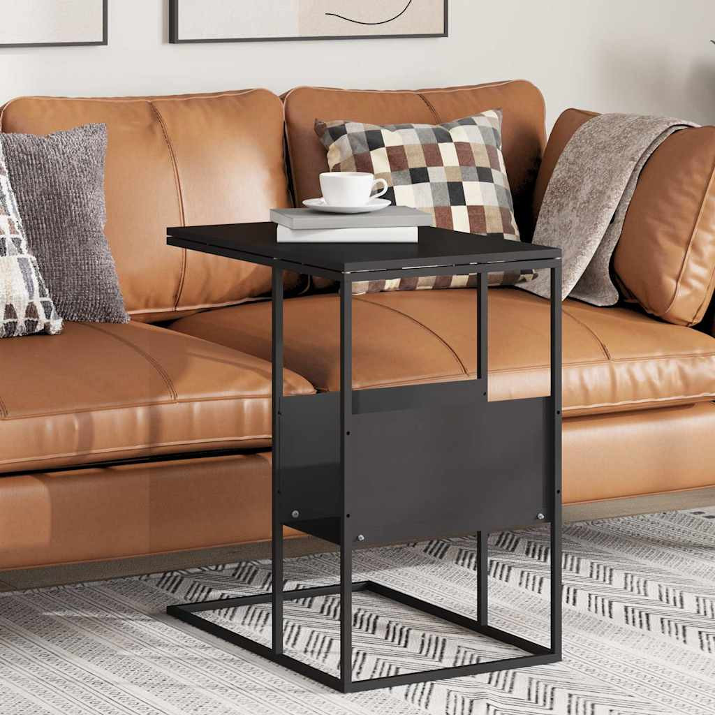 vidaXL Beistelltisch Schwarz 55x36x59,5 cm Holzwerkstoff