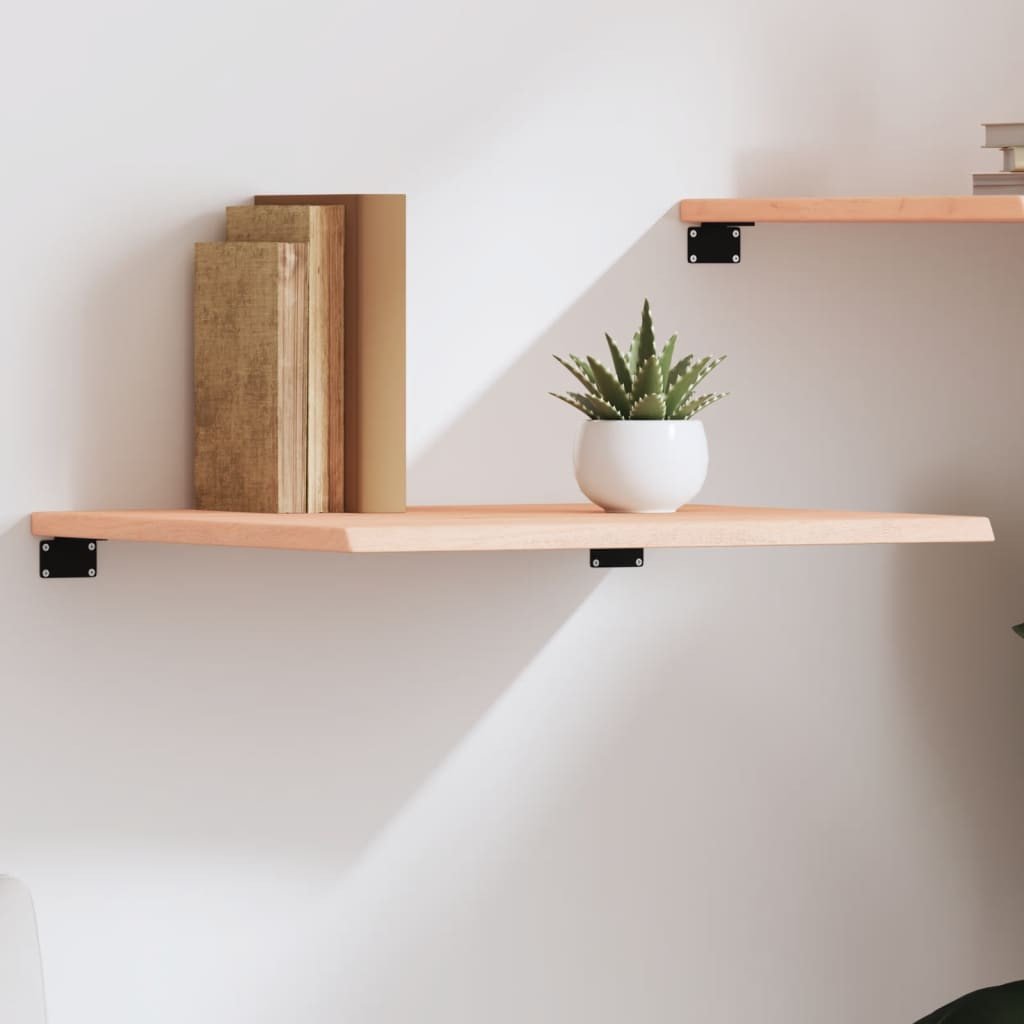 vidaXL Wandregal 60x50x2 cm Massivholz Eiche Unbehandelt