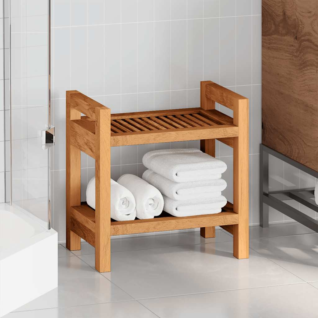 vidaXL Badezimmer-Beistelltisch 45x30x45 cm Massivholz Teak