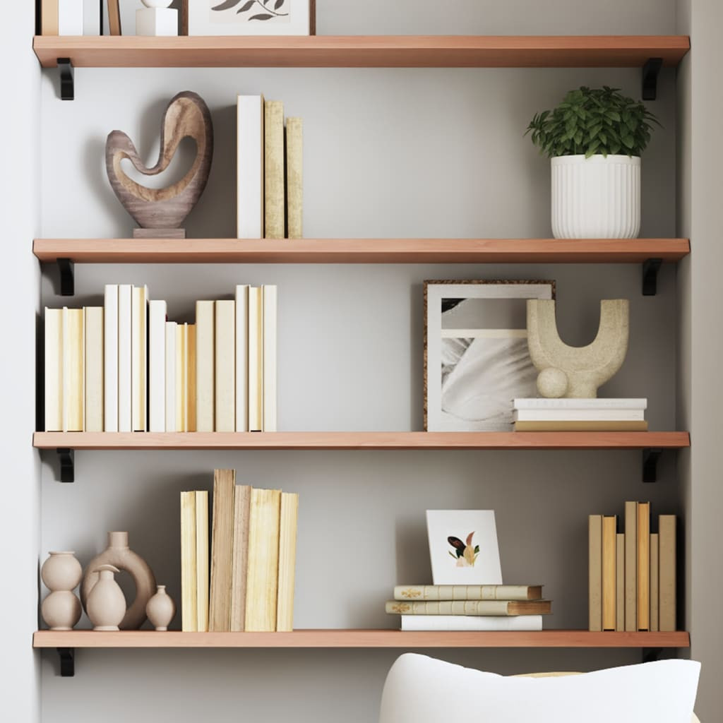 vidaXL Wandregal Hellbraun 80x30x2 cm Massivholz Eiche Behandelt