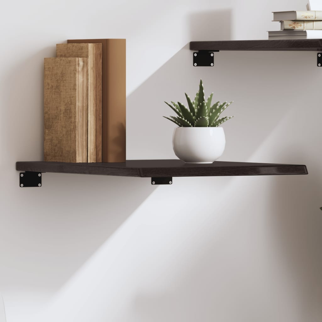 vidaXL Wandregal Dunkelbraun 40x50x2 cm Massivholz Eiche Behandelt