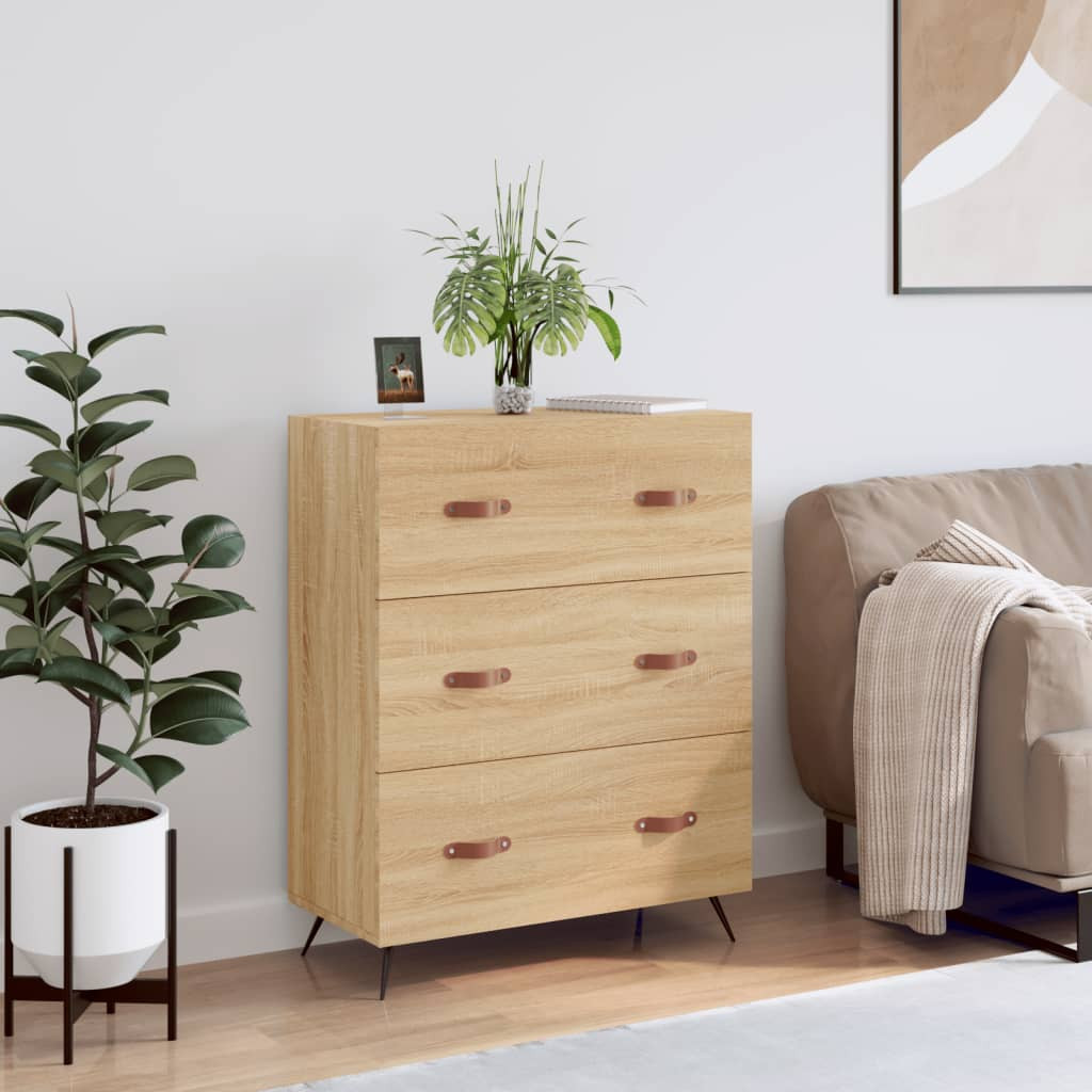 vidaXL Kommode Sonoma-Eiche 69,5x34x90 cm Holzwerkstoff