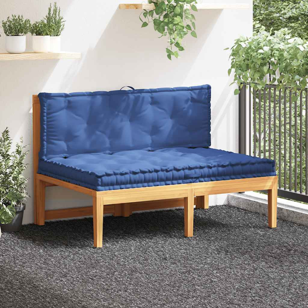 vidaXL Palettenauflagen 2 Stk. Baumwolle Hellblau