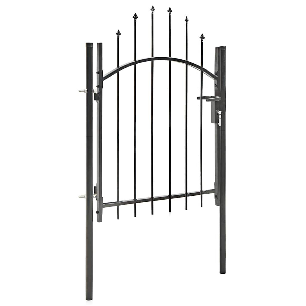 vidaXL Gartentor Woerden Stahl 1x1 m Schwarz