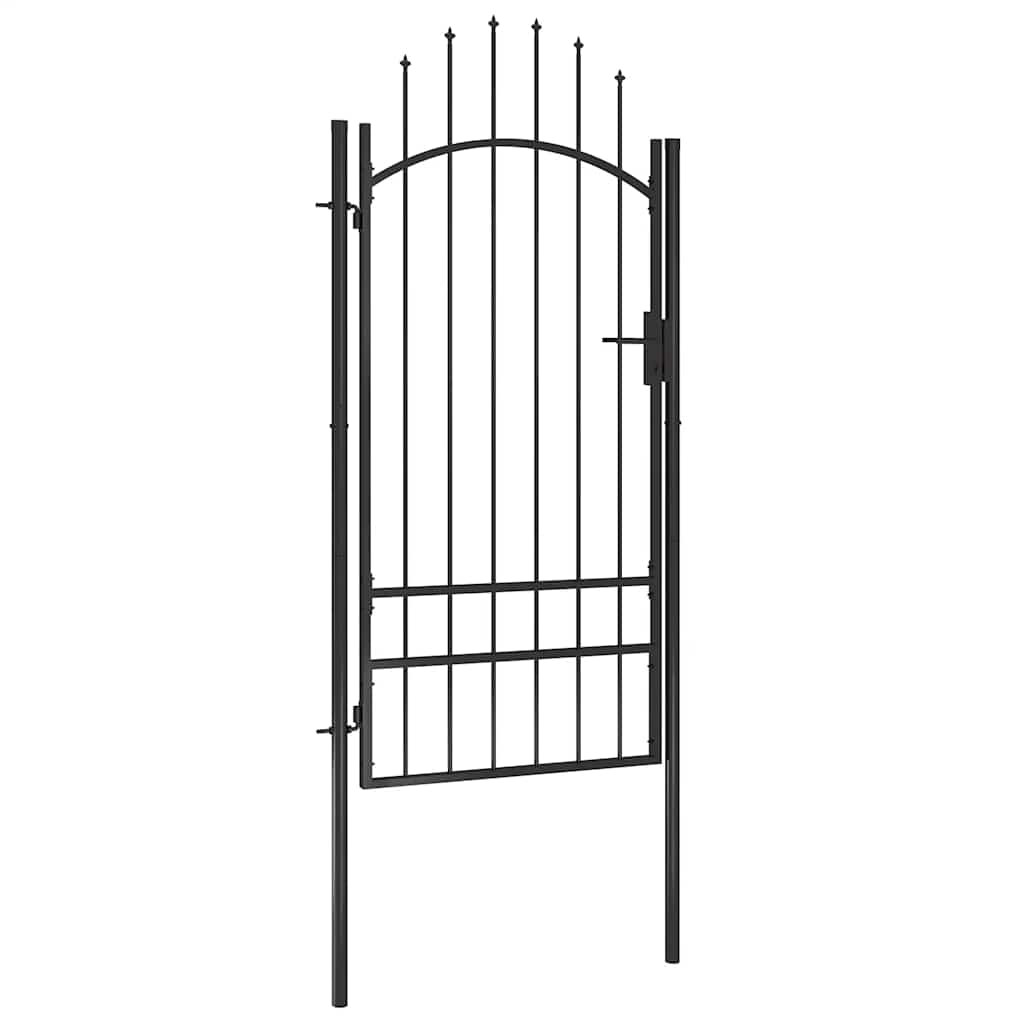 vidaXL Gartentor Woerden Stahl 1x2 m Schwarz