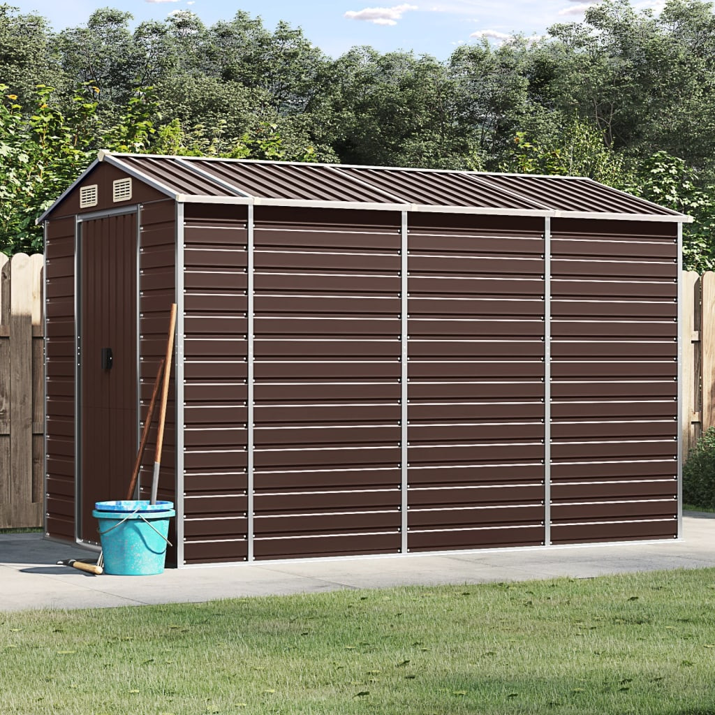vidaXL Gartenhaus Braun 191 x 300 x 198 cm Verzinkter Stahl