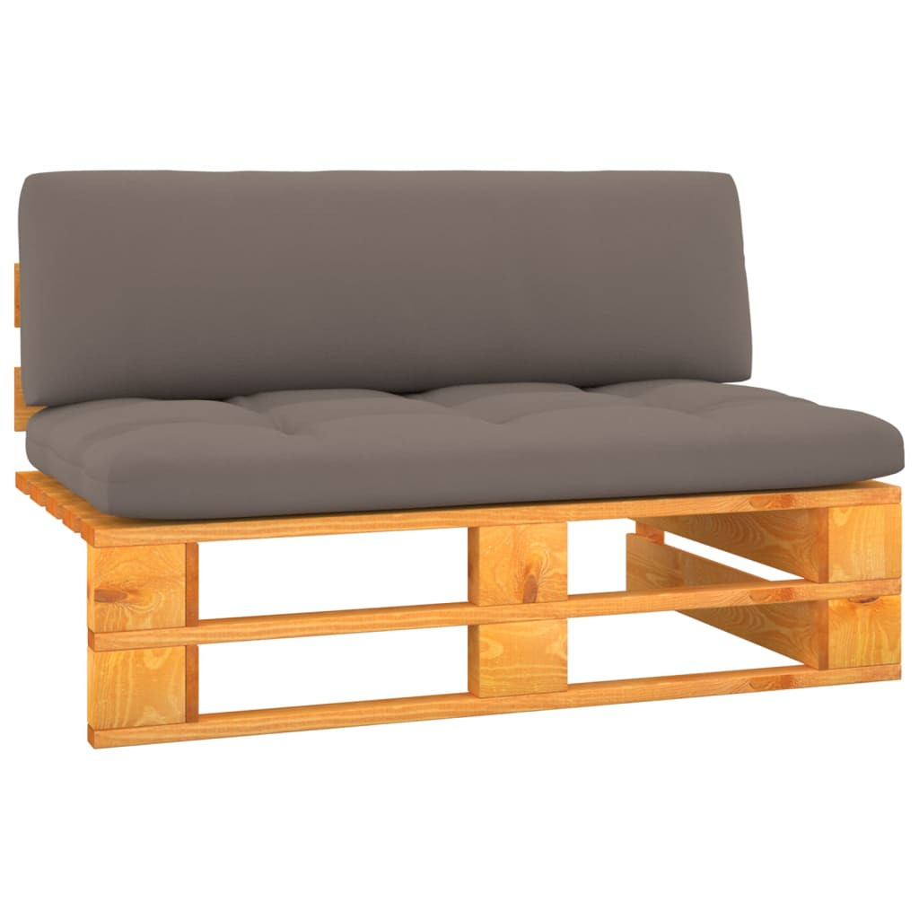 vidaXL Garten-Mittelsofa Paletten Honigbraun Imprägniertes Kiefernholz