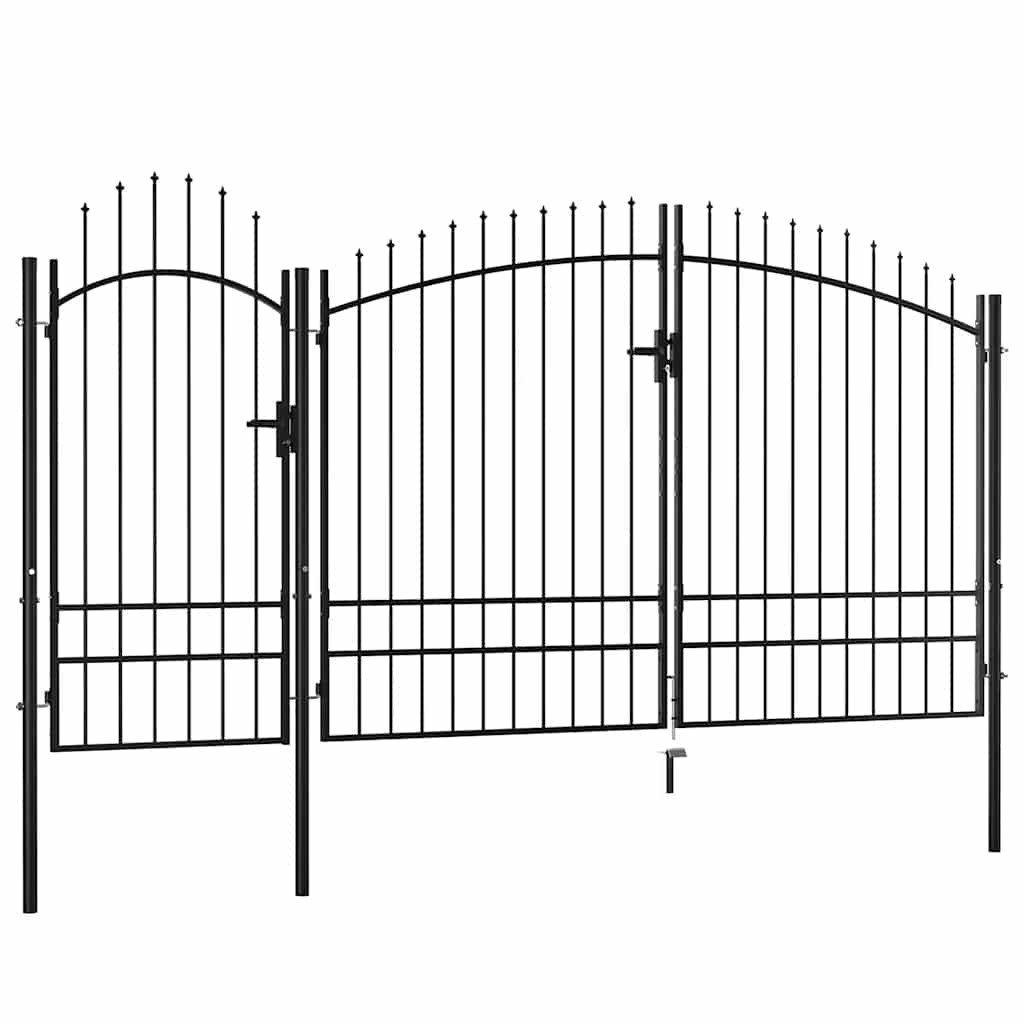 vidaXL Gartentor Woerden Stahl 1,95 x 4 m Schwarz