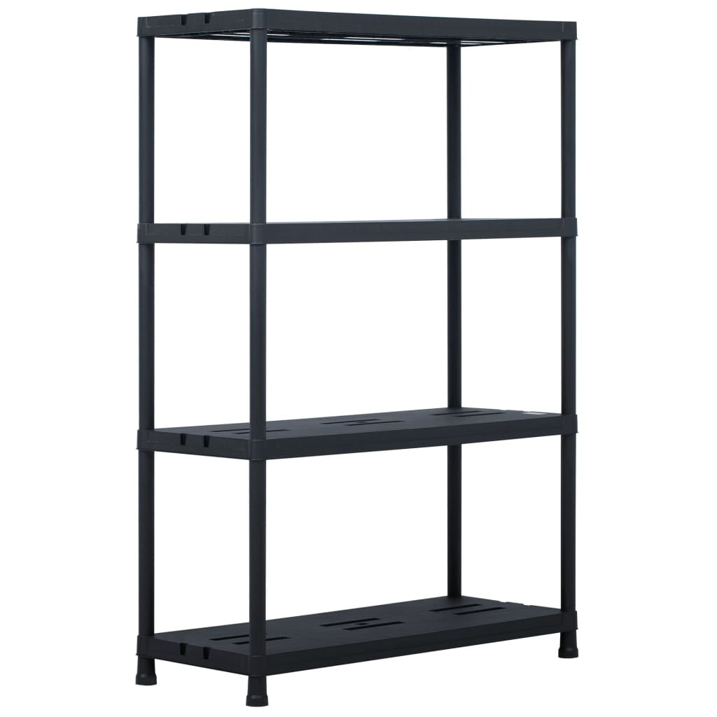 vidaXL Lagerregal Schwarz 220 kg 90 x 40 x 138 cm Kunststoff