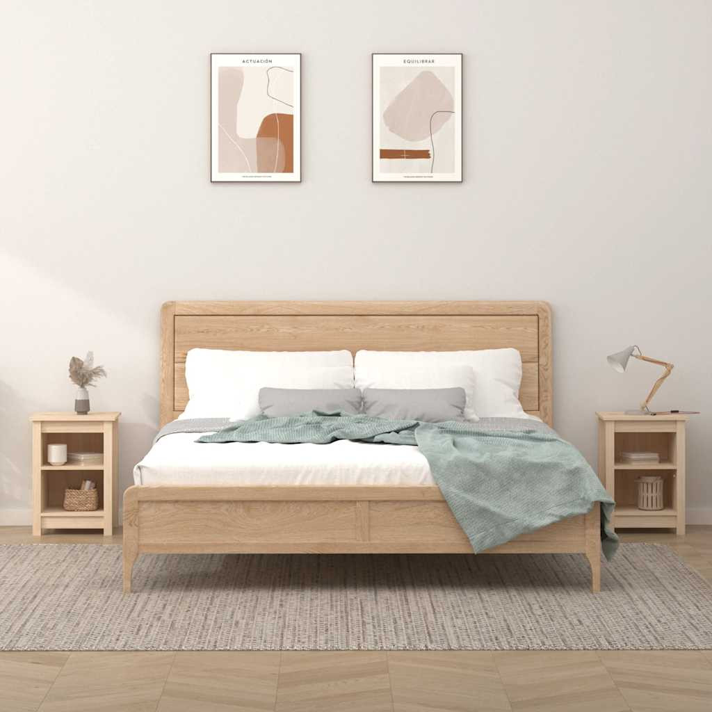 vidaXL Nachttische 2 Stk. 40x35x55 cm Massivholz Kiefer