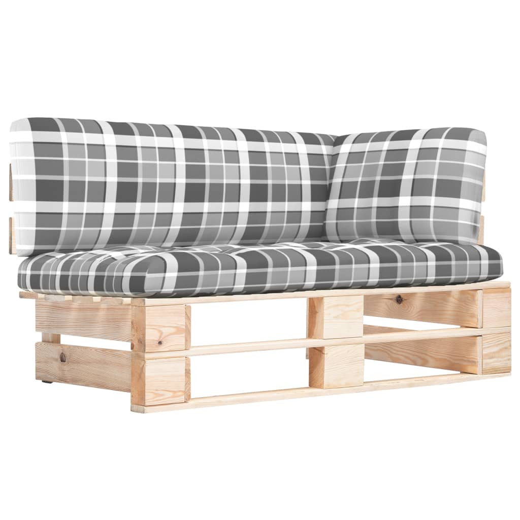 vidaXL Outdoor-Ecksofa Paletten Kiefernholz Imprägniert