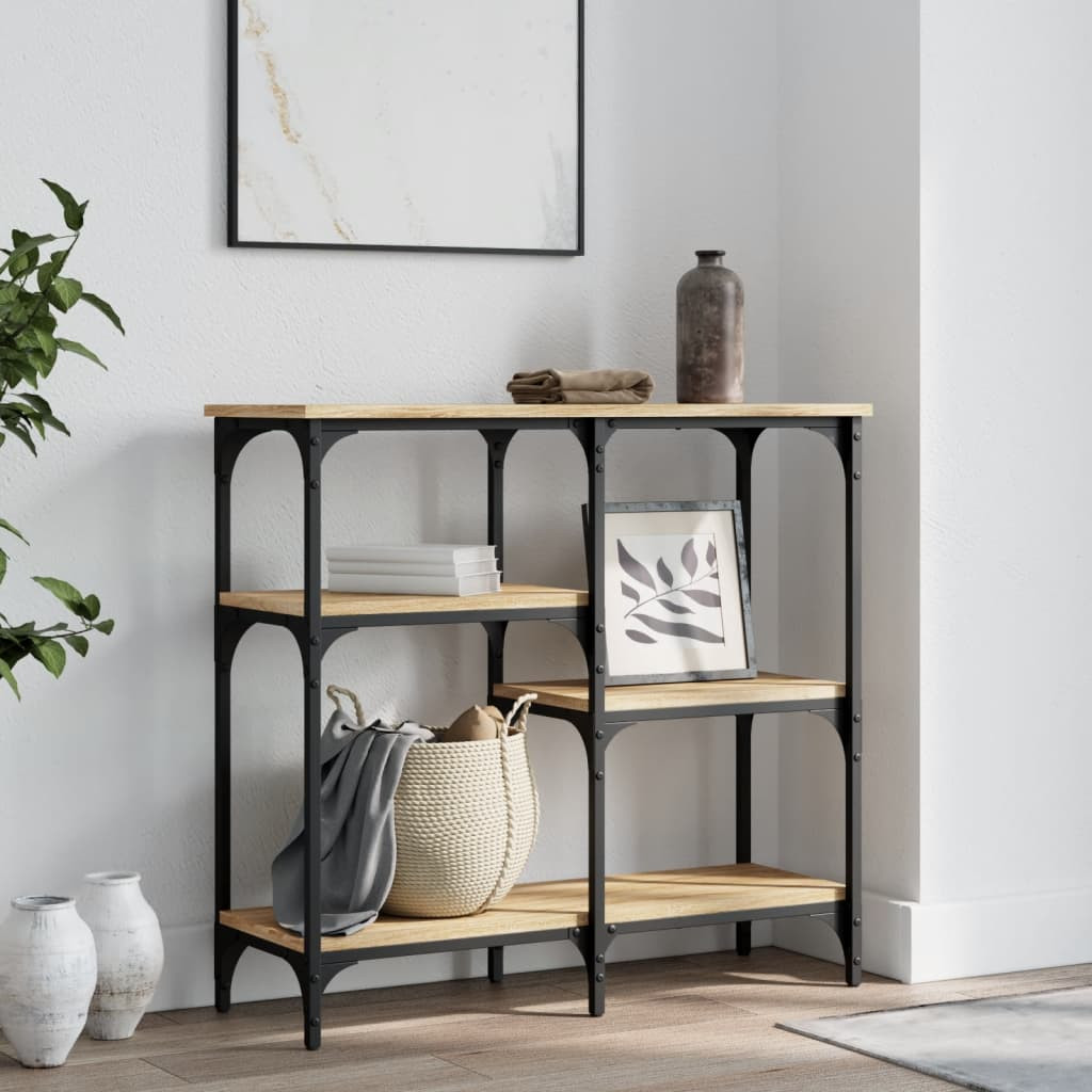 vidaXL Konsolentisch Sonoma-Eiche 80 x 29 x 75 cm Holzwerkstoff