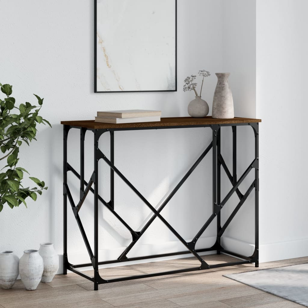 vidaXL Konsolentisch Braun Eichen-Optik 100x40x80 cm Holzwerkstoff