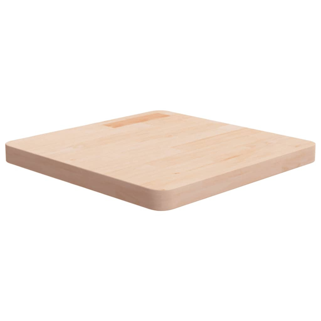 vidaXL Tischplatte Quadratisch 50x50x4 cm Eichenholz Unbehandelt