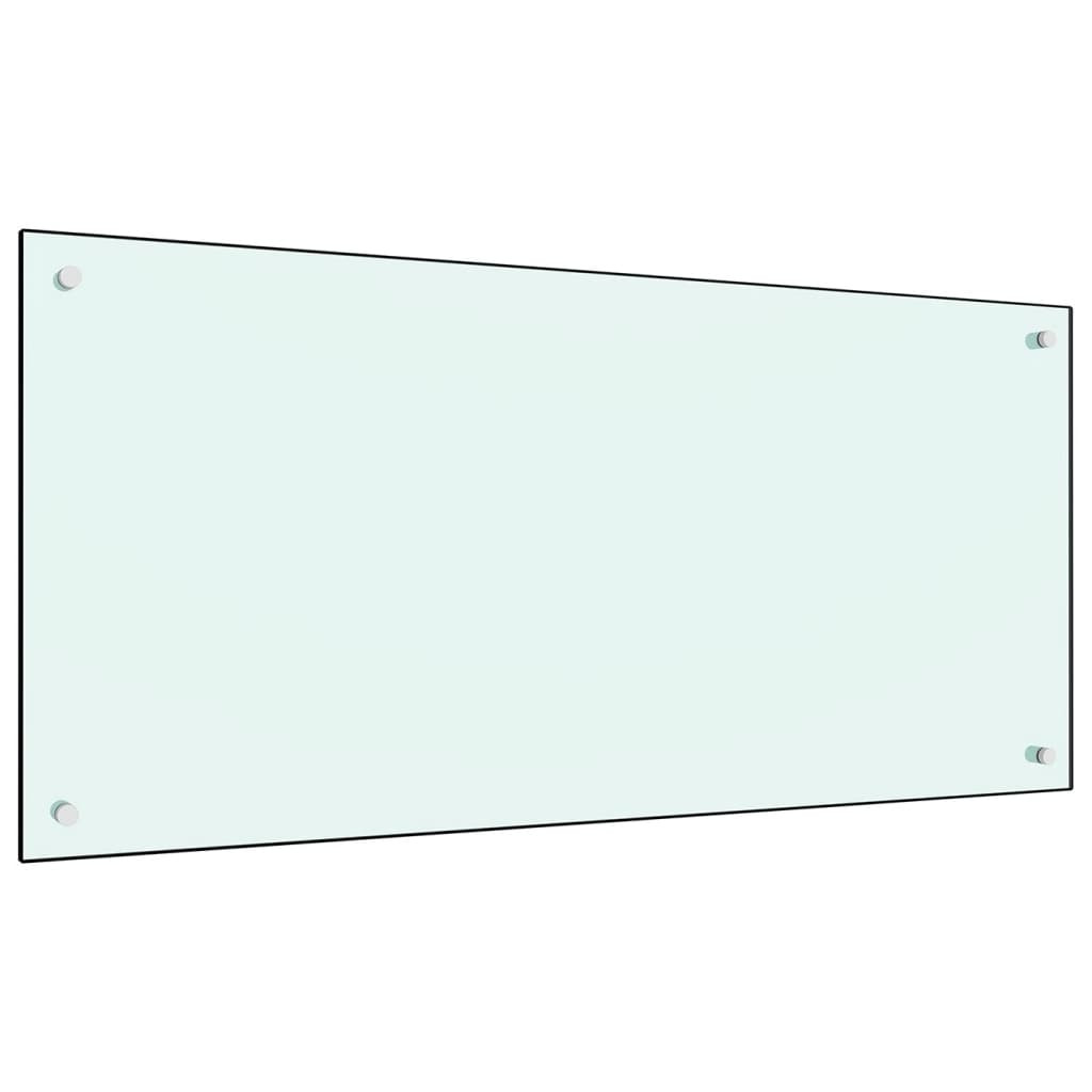 vidaXL Küchenrückwand Milchweiß 120x60 cm Hartglas