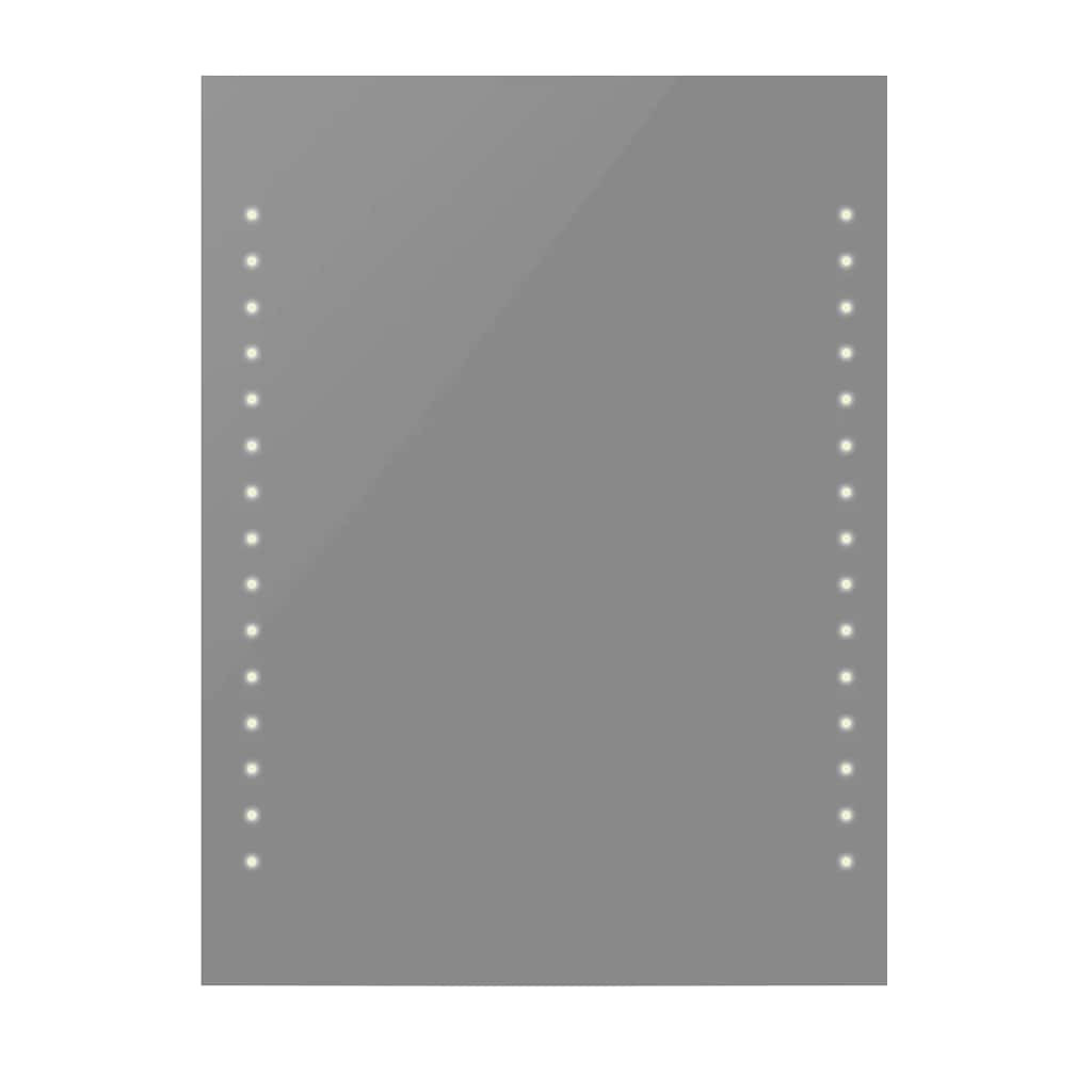 vidaXL Badspiegel 60x80 cm mit LED-Leuchten