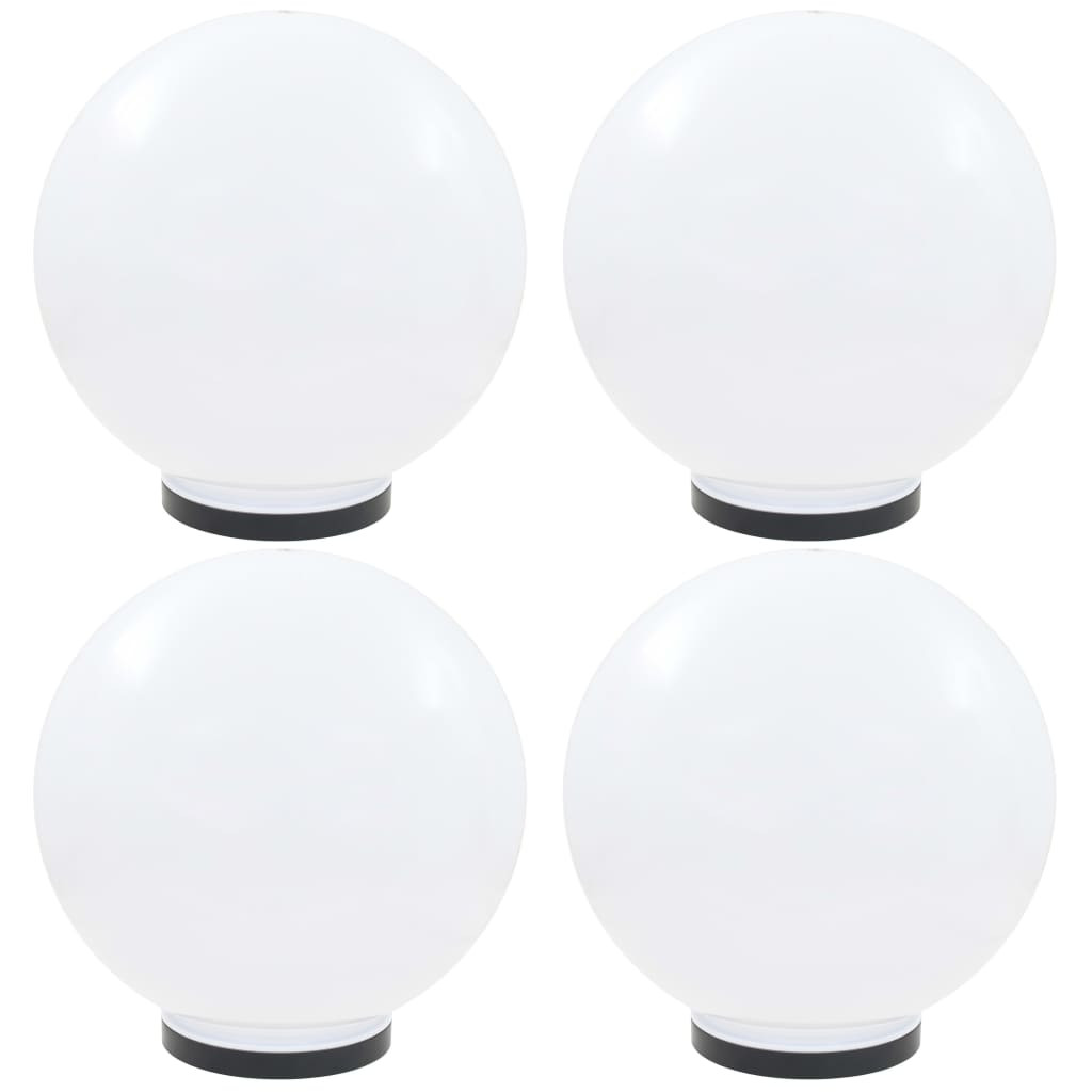 vidaXL LED-Gartenleuchten 4 Stk. Kugelförmig 40 cm PMMA