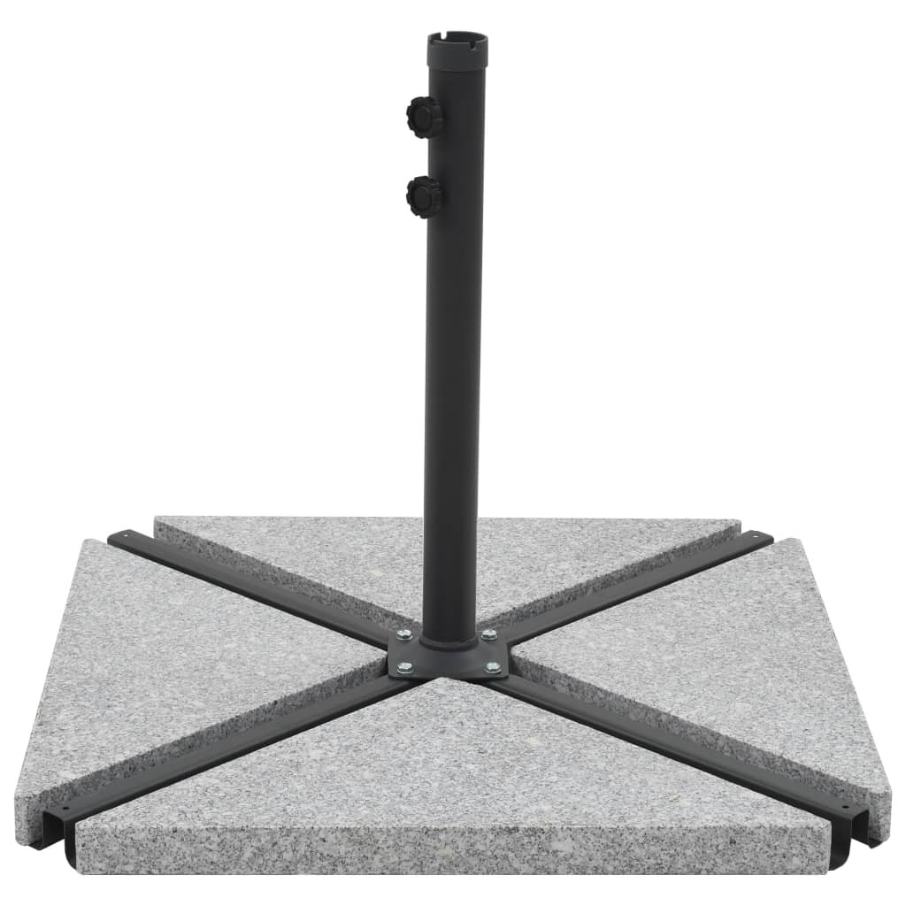 vidaXL Sonnenschirm-Gewichtsplatte Granit 15 kg Dreieckig Grau