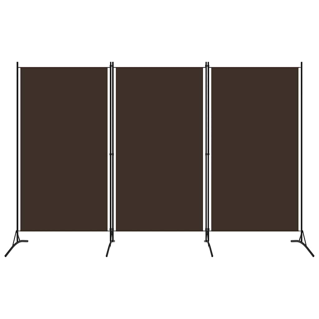 vidaXL 3-tlg. Raumteiler Braun 260x180 cm