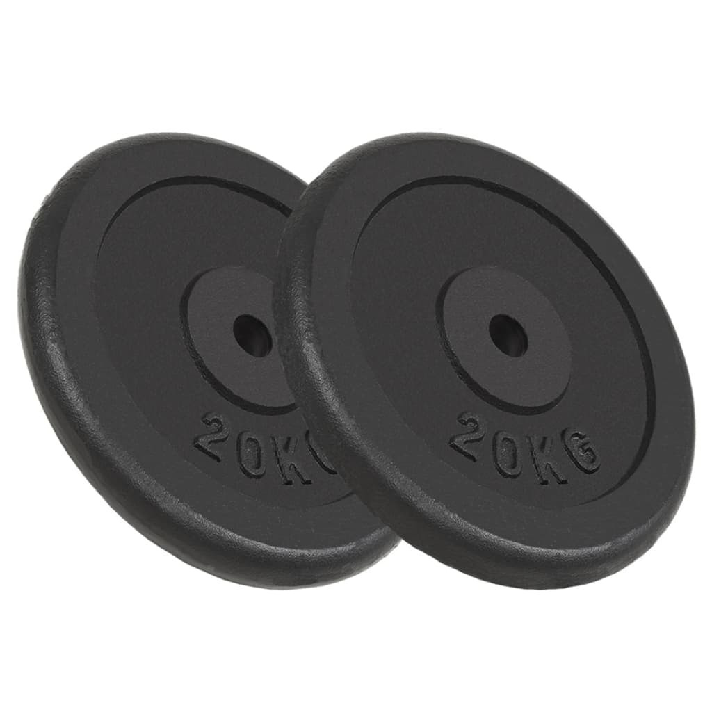vidaXL Hantelscheiben 2 Stk. 2x20 kg Gusseisen