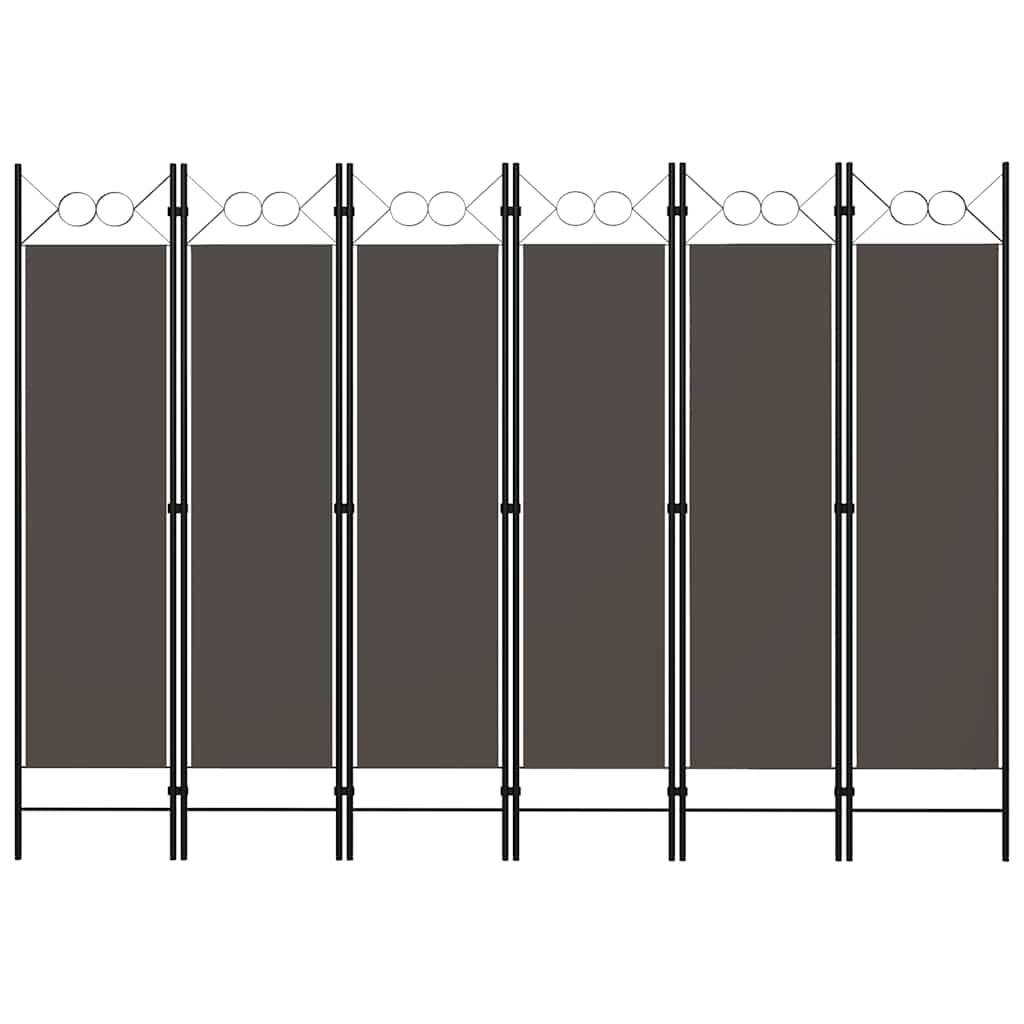 vidaXL 6-tlg. Raumteiler Anthrazit 240 x 180 cm