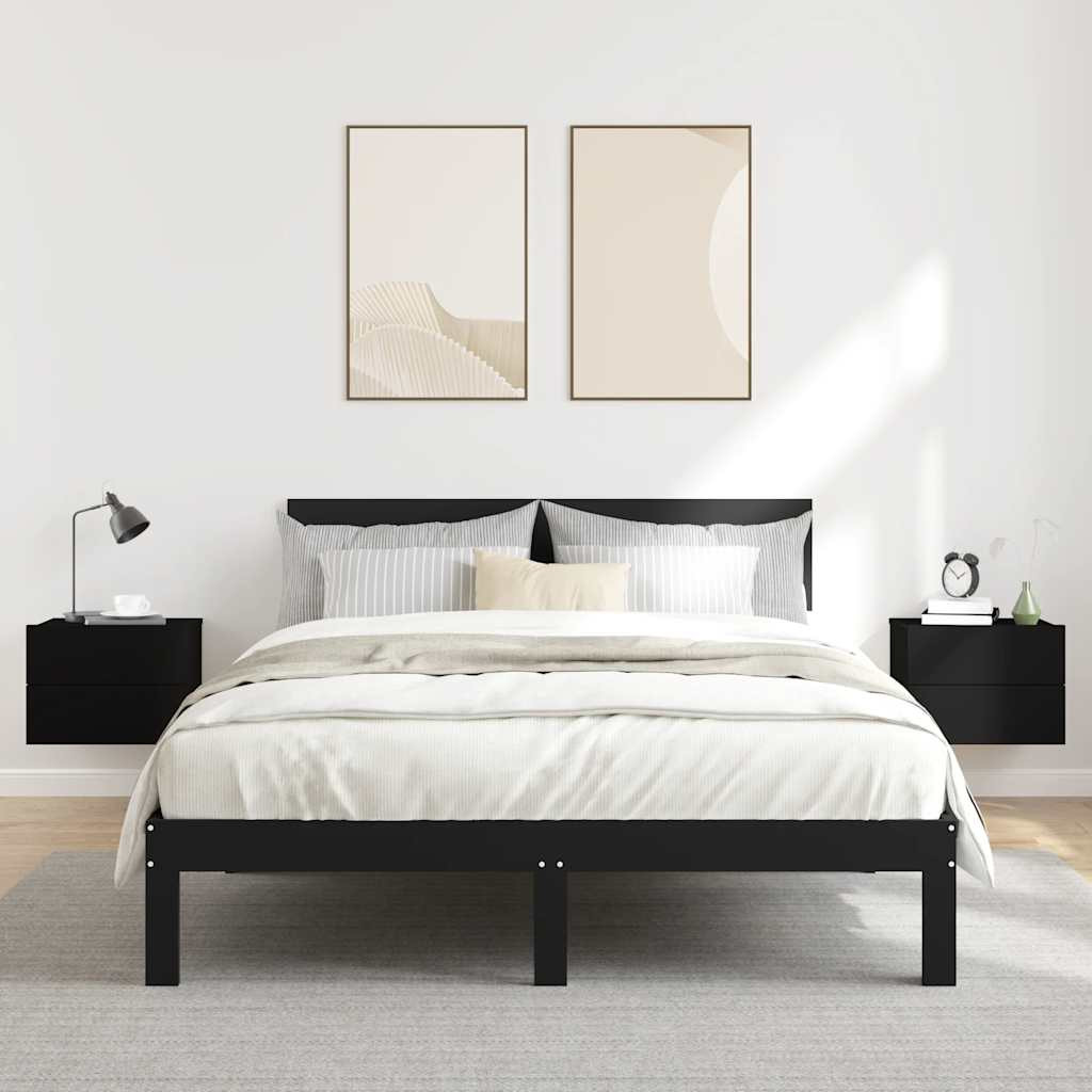 vidaXL Nachttische 2 Stk. Schwarz 40x30x30 cm Holzwerkstoff
