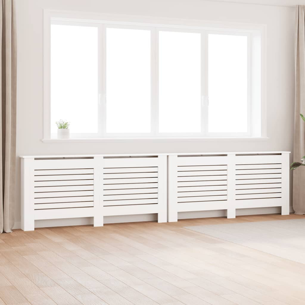 vidaXL Heizkörperverkleidungen 2 Stk. Weiß 172×19×81,5 cm MDF