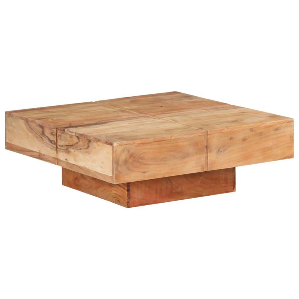 vidaXL Couchtisch 80x80x28 cm Massivholz Akazie