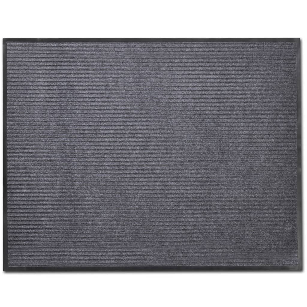 vidaXL Türmatte Grau 90 x 120 cm PVC