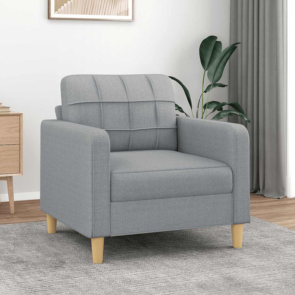 vidaXL Sofasessel Hellgrau 60 cm Stoff