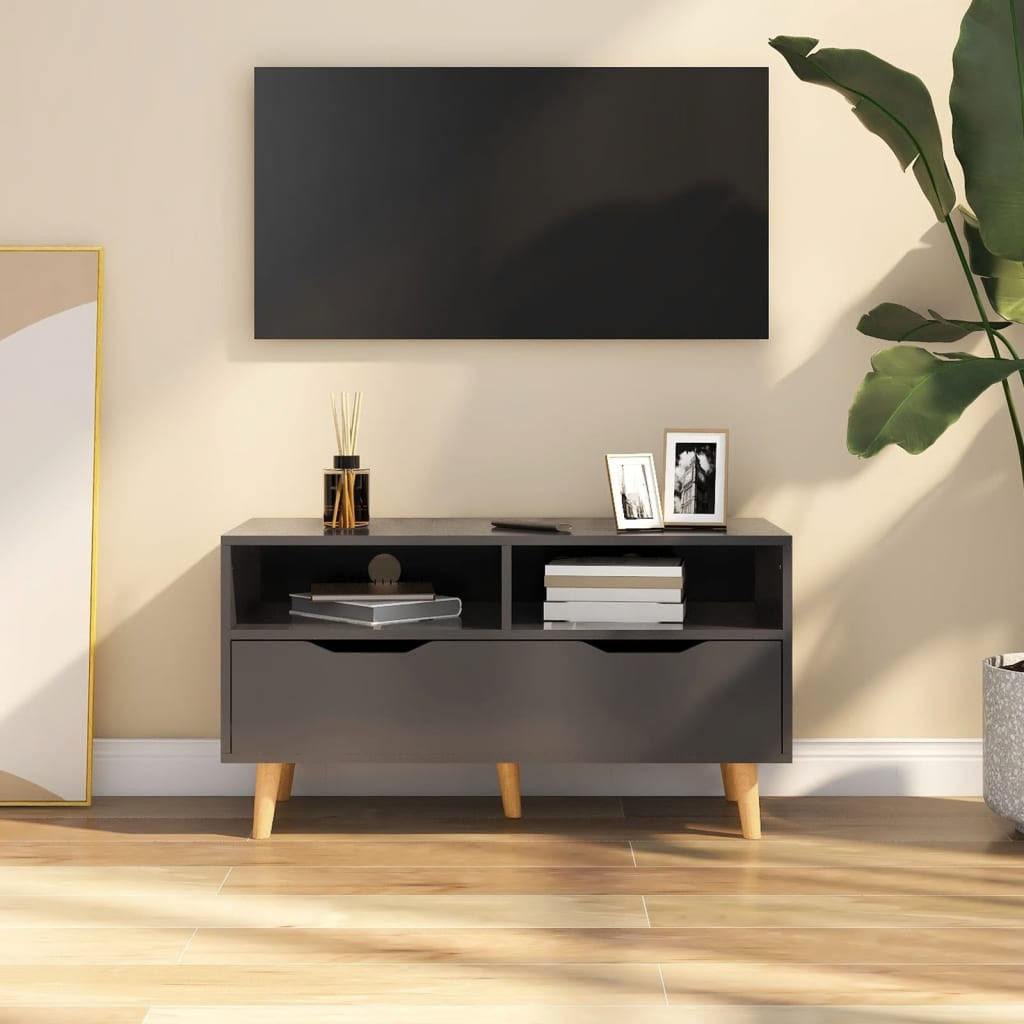 vidaXL TV-Schrank Grau 90x40x48,5 cm Holzwerkstoff