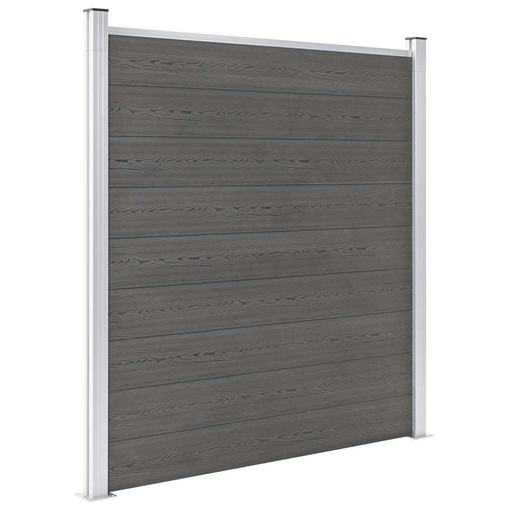 vidaXL Gartenzaun WPC 180×186 cm Grau