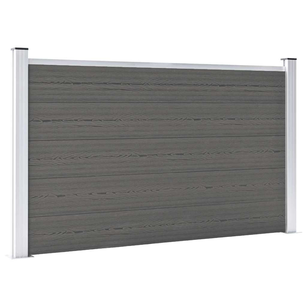 vidaXL Gartenzaun WPC 180×105 cm Grau