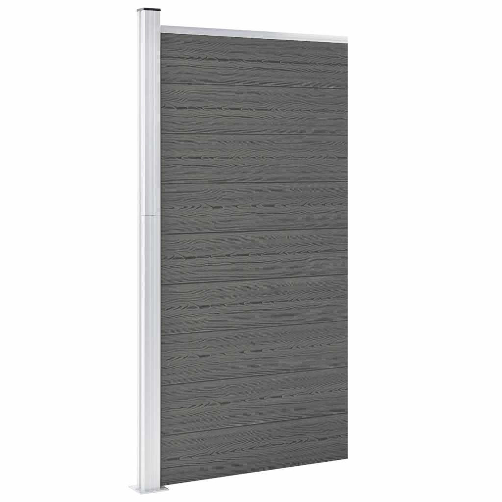 vidaXL Zaunelement WPC 95x186 cm Grau