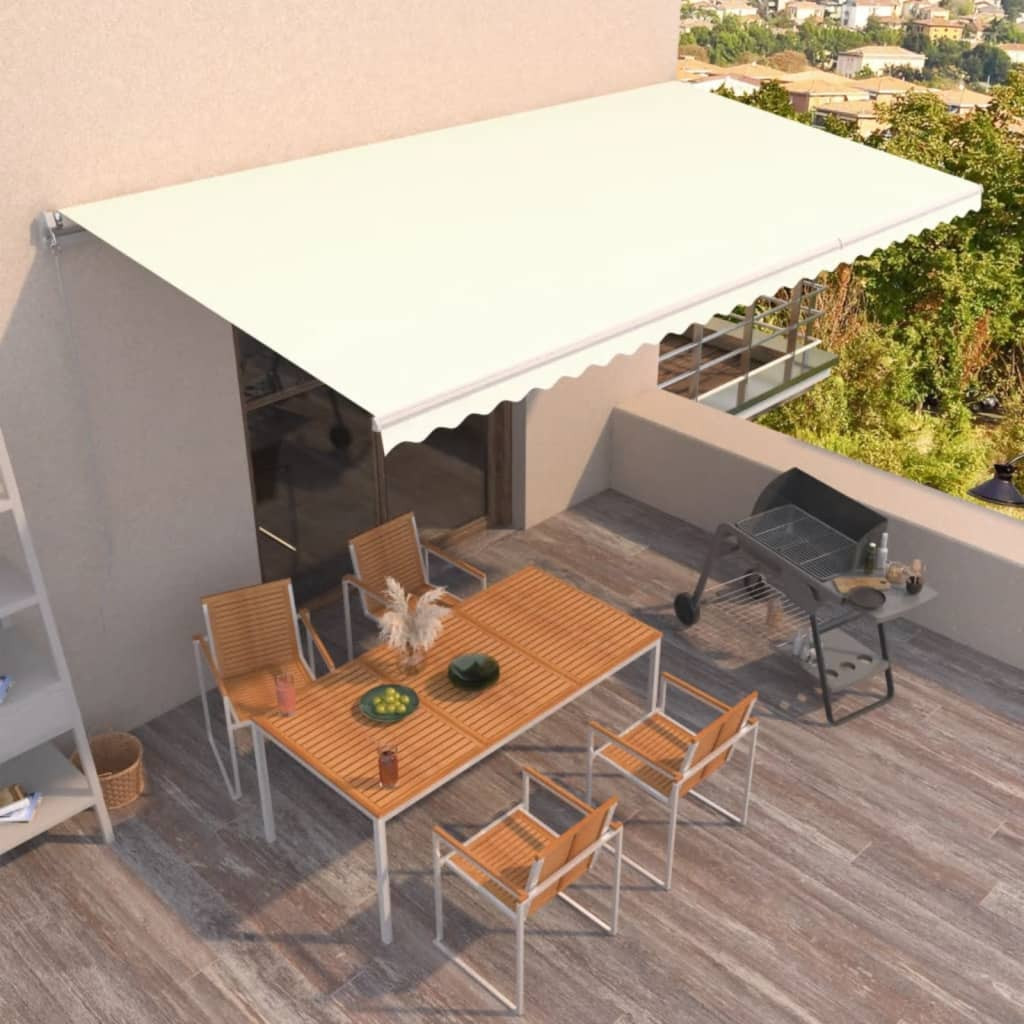 vidaXL Markise Manuell Einziehbar 600x350 cm Creme