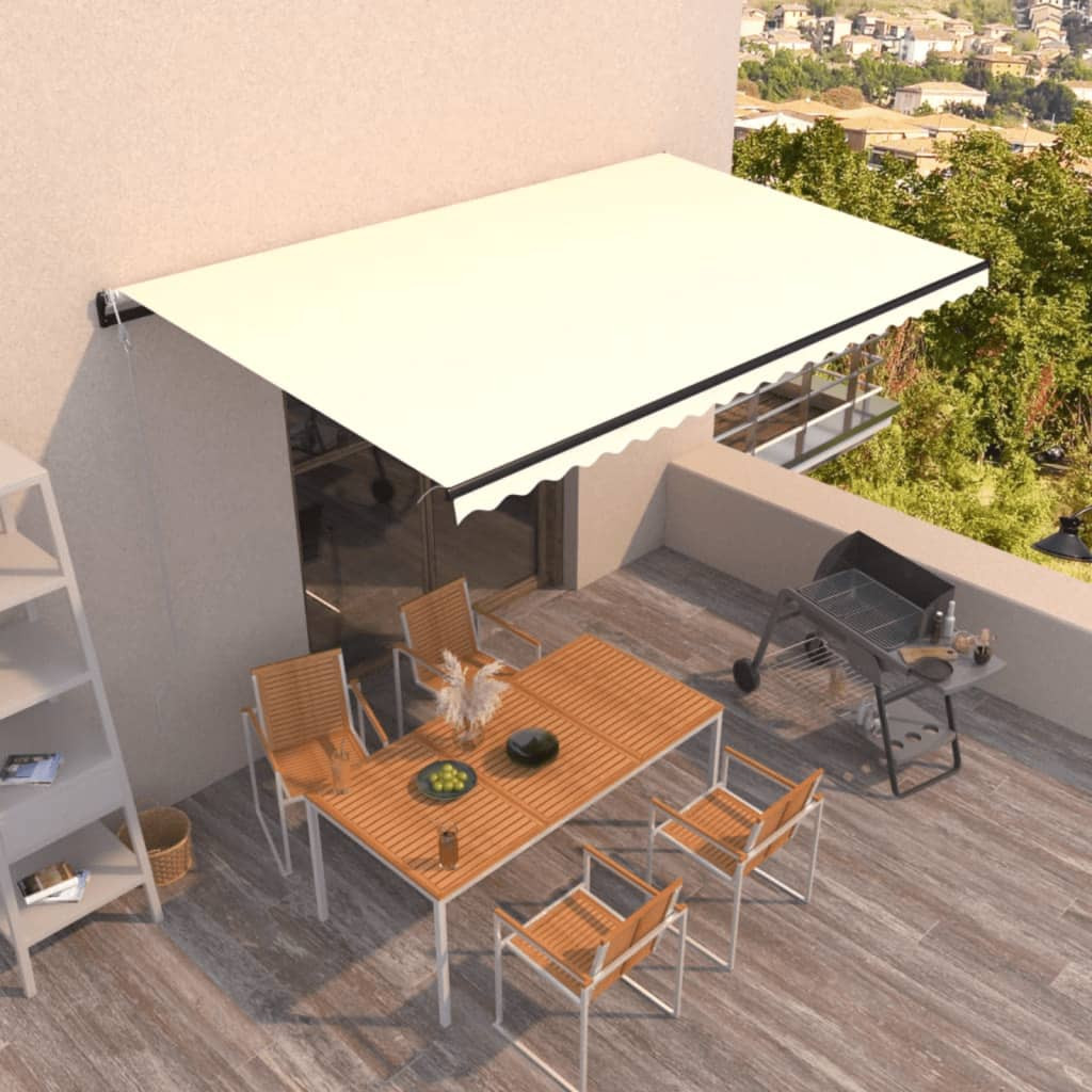 vidaXL Markise Automatisch Einziehbar 500x300 cm Creme