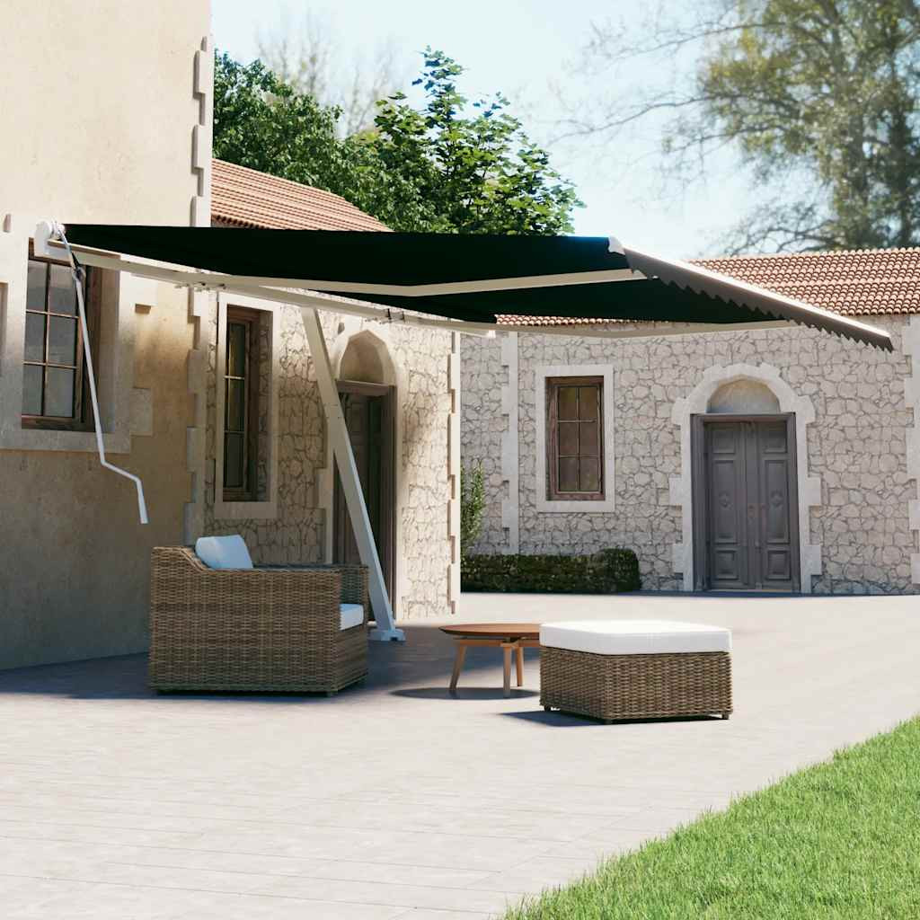 vidaXL Standmarkise Manuell Einziehbar 500x300 cm Anthrazit