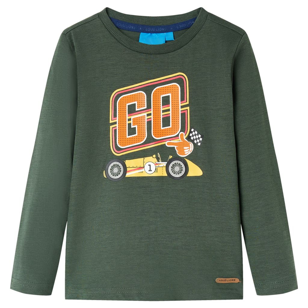 Kinder-Langarmshirt Dunkelgrün 116