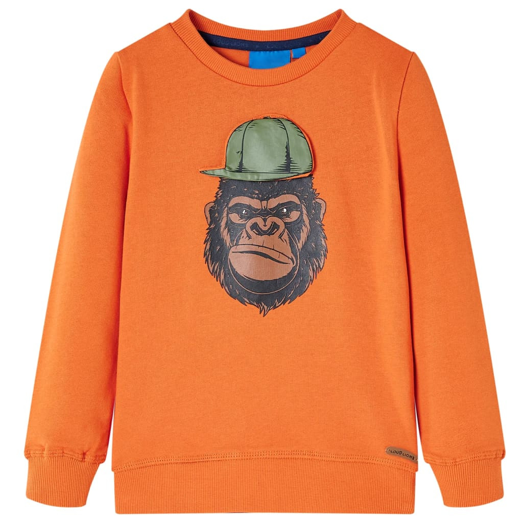 Kinder-Sweatshirt Dunkelorange 128