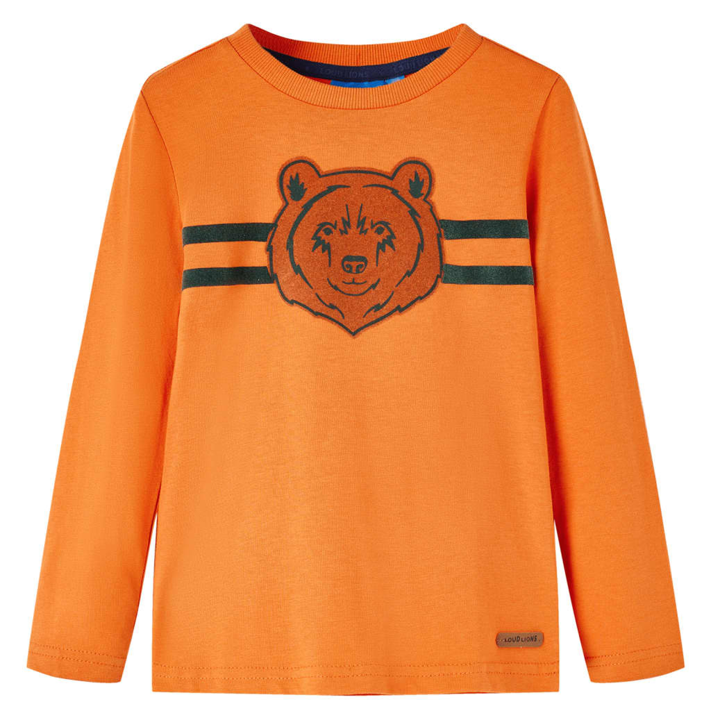 Kinder-Langarmshirt Dunkelorange 128