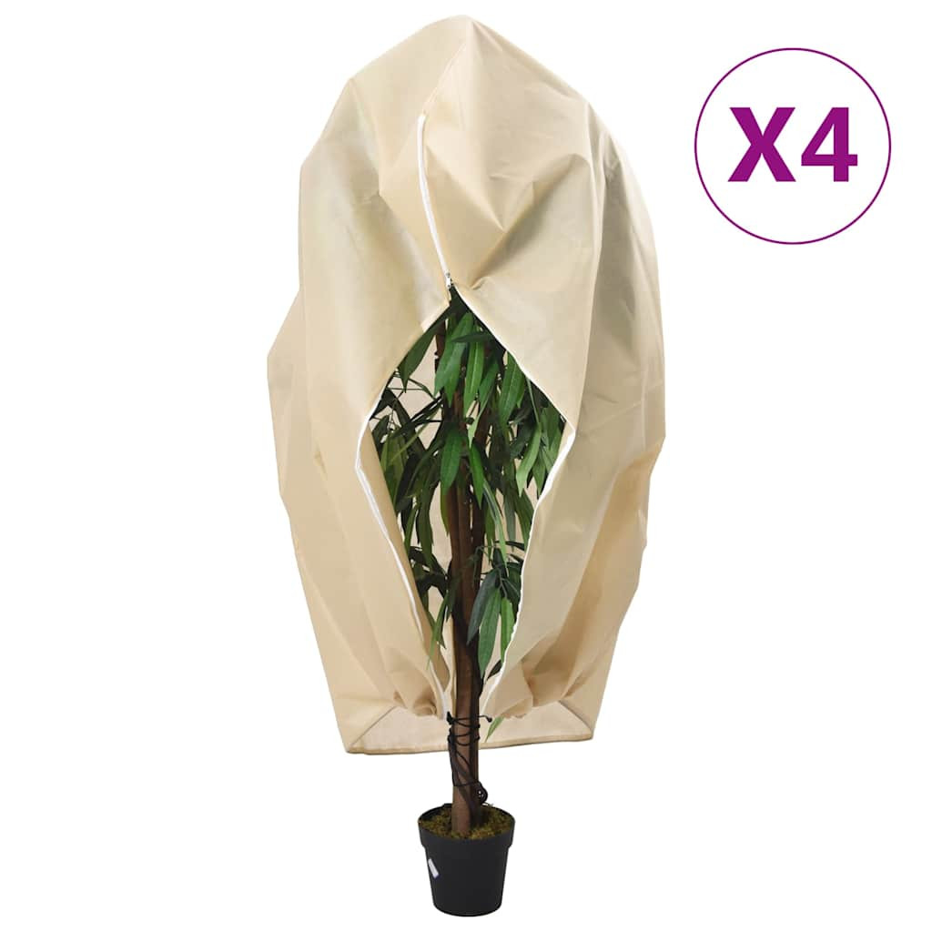 vidaXL Wintervlies mit Reißverschluss 4 Stk. 70 g/m² 3,93x3 m