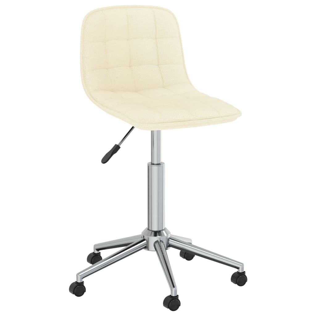vidaXL Bürostuhl Drehbar Creme Stoff