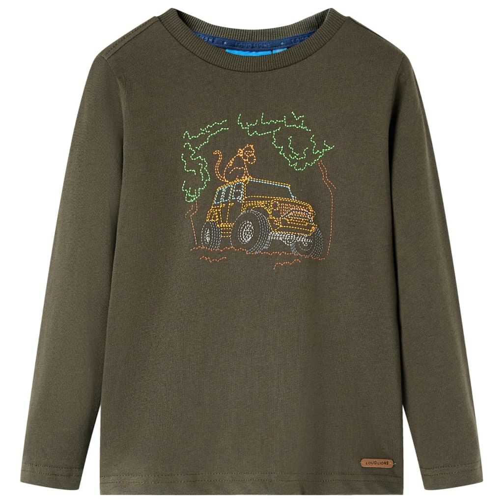 Kinder-Langarmshirt Khaki 128